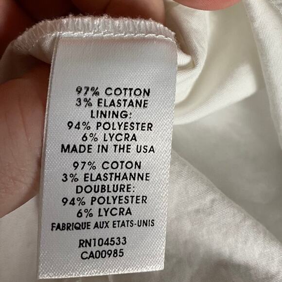 Nanette Lepore Twisted V-Neck Cotton Short Sleeve Blouse - Picture 5 of 7